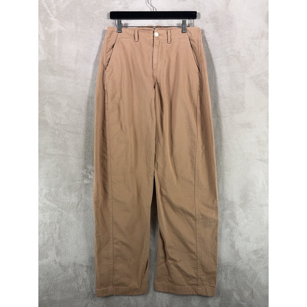 Rag & Bone Cotton Twill Pants Womens 0 Brown Straight Leg Utility Casual